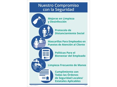 ComplyRight Poster, Our Commitment to Safety, Spanish, 10 x 14, Blue (N0267SPK1)