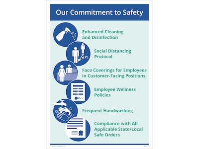 ComplyRight Poster, Our Commitment to Safety, 10 x 14, Blue (N0267PK1)
