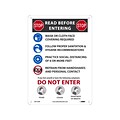 National Marker Wall Sign, Read Before Entering, Plastic, 14 x 10, Multicolor (M0155RB)