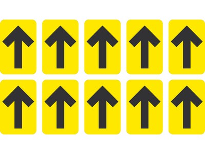 National Marker TexWalk® Floor Decal, Arrow, 6 x 4, Yellow, 10 (WFS85TXYL)