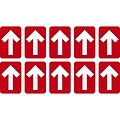 National Marker Temp-Step™ Floor Decal, Arrow, 6 x 4, Red, 10 (WFS85ARD)