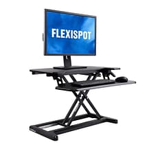 FlexiSpot 28W Manual Sit-Stand Desk Converter, Black (M7BS)