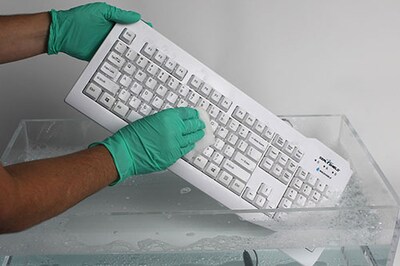 Seal Shield SSWKSV207L Silver Seal ABS Plastic Wired Waterproof QWERTY Keyboard for Windows/Mac, White