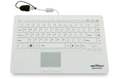 Seal Shield Seal Touch Wired USB Waterproof Keyboard, White (SW87P2)