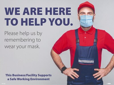 National Marker Poster, We are Here to Help You, 18 x 24, Multicolor (PST158)