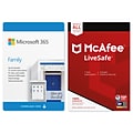 Microsoft 365 Family McAfee LiveSafe for Windows/Mac/Android/iOS, 6 People/Unlimited Devices, Download (6GQ-00091)