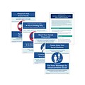 ComplyRight Social Distancing and Hygiene Poster Set, 8.5 x 11, Blue/White (N0207PK1)