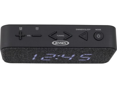 Jensen JCR-229 Dual Alarm Clock Radio, Black (JCR-229)