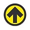 National Marker Walk-On™ Floor Decal, Arrow, 8 x 8, Yellow/Black (WFS84YL)