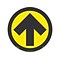 National Marker TexWalk® Floor Decal, Arrow, 8 x 8, Yellow/Black (WFS84TXYL)