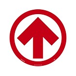 National Marker TexWalk® Floor Decal, Arrow, 8 x 8, Red/White (WFS84TXRD)