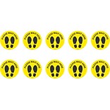 National Marker TexWalk® Floor Decal, Please Wait Here, 8, Yellow/Black, 10 (WFS83TXYL10)