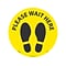 National Marker Temp-Step™ Floor Decal, Please Wait Here, 8, Yellow/Black (WFS83AYL)