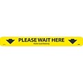 National Marker Temp-Step™ Floor Decal, Please Wait Here, 2.25 x 20, Yellow/Black (WFS81A)