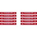 National Marker Walk-On™ Floor Decal, Please Wait Here, 2.25 x 20, Red/White, 10 (WFS8010)