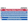 National Marker Wall Sign, COVID-19 Protect Yourself, Aluminum, 4 x 8, Blue/Red/White (M6148ACPSP)