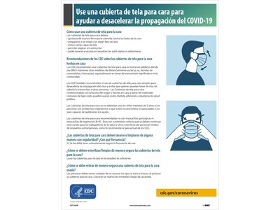 National Marker Poster, Use of Cloth Face Coverings to Help Slow the Spread of COVID-19, 24 x 18, Multicolor (PST144SP)