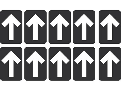National Marker TexWalk® Floor Decal, Arrow, 6 x 4, Black, 10 (WFS85TXBK)