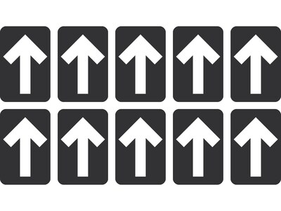 National Marker Walk-On™ Floor Decal, Arrow, 6 x 4, Black, 10 (WFS85BK)