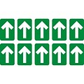 National Marker Temp-Step™ Floor Decal, Arrow, 6 x 4, Green, 10 (WFS85AGR)