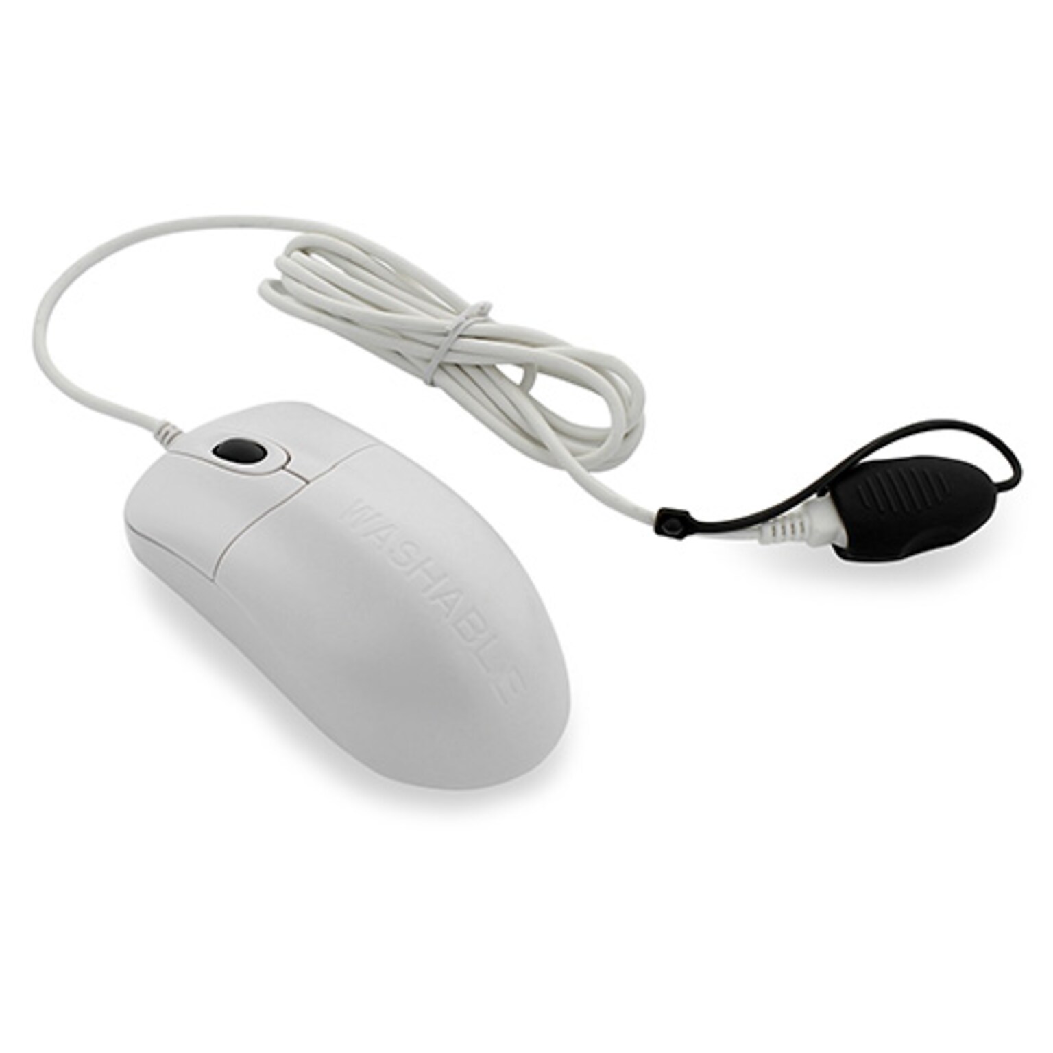 Seal Shield Silver Storm Wired Waterproof Optical Medical Mouse, White (STWM042)