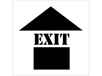 National Marker Stencil, Exit, 24 x 24 (PMS209)