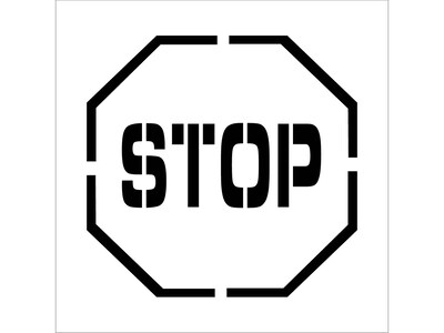 National Marker Stencil, Stop, 24 x 24 (PMS203)