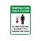 National Marker Wall Sign, Temperature Check Station, Aluminum, 14 x 10, Green/White/Black (M612