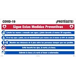 National Marker Wall Sign, COVID-19 Protect Yourself, Aluminum, 2 x 4, Blue/Red/White (M6124ACPS