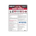 National Marker Wall Sign, COVID-19 Protect Yourself, Plastic, 14 x 10, White/Red/Black (M0141RB)