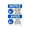 National Marker Wall Sign, Notice: Face Mask Required, Plastic, 14 x 10, White/Blue (ESN523RB)