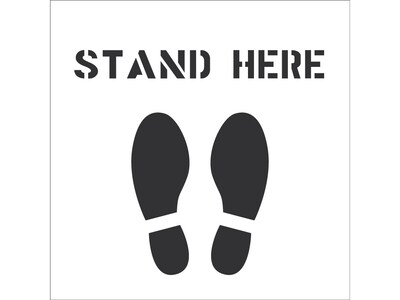 National Marker Stencil, Stand Here, 24 x 24 (PMS56)