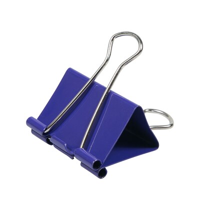 JAM Paper Large Binder Clips, 3/4" Capacity, Purple, 12/Pack (340BCpu)