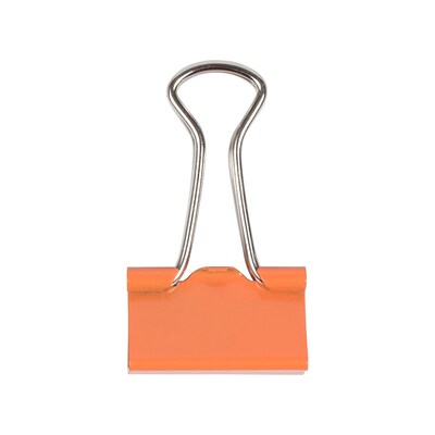 JAM Paper Colorful Small Binder Clips, 3/8 Capacity, Orange, 25/Pack (334BCOR)