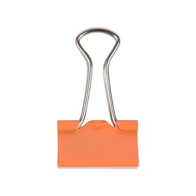 JAM Paper Colorful Small Binder Clips, 3/8 Capacity, Orange, 25/Pack (334BCOR)