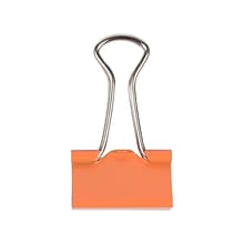 JAM Paper Colorful Small Binder Clips, 3/8 Capacity, Orange, 25/Pack (334BCOR)