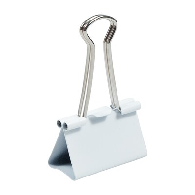 JAM Paper Large Binder Clips, 3/4" Capacity, White, 12/pack (340BCwh)