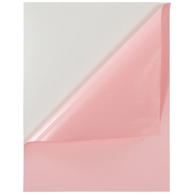 JAM Paper® Shipping Labels, 8 1/2" x 11", Baby Pink, 1 Label/Sheet, 10 Sheets/Pack (337628615)