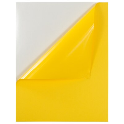 JAM Paper Shipping Labels, 8 1/2" x 11", Yellow, 1 Label/Sheet, 10 Labels/Pack (337628610)