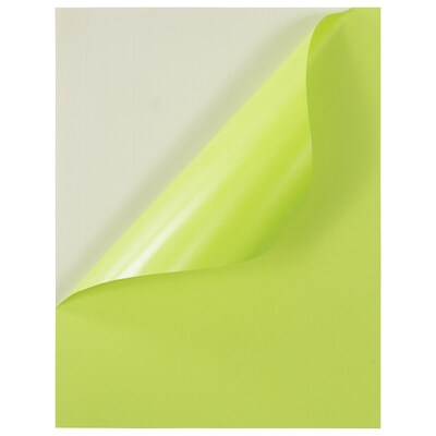 JAM Paper Shipping Labels, 8 1/2" x 11", Ultra Lime Green, 1 Label/Sheet, 10 Sheets/Pack (337628608)