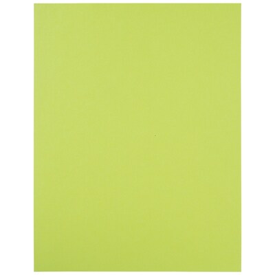 JAM Paper Shipping Labels, 8 1/2" x 11", Ultra Lime Green, 1 Label/Sheet, 10 Sheets/Pack (337628608)