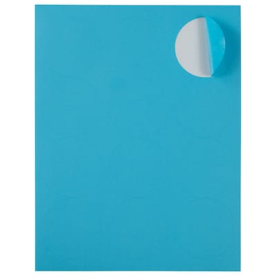 JAM Paper Round Label Sticker Seals, 2.5" Diameter, Blue, 24 Labels/Sheet, 5 Sheets/Pack (337129602)