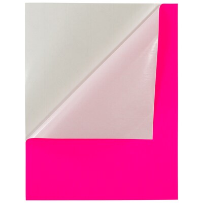 JAM Paper Shipping Labels, 8 1/2" x 11", Neon Pink, 1 Label/Sheet, 10 Labels/Pack (337628614)