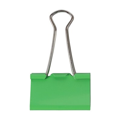 JAM Paper® Binder Clips, Large, 41mm, Green Binderclips, 12/pack (340BCgr)