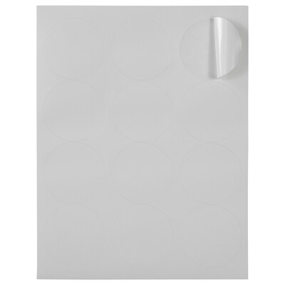 JAM Paper Circle Round Label Sticker Seals, 2.5 Dia., White, 120/Pack (2147615066)