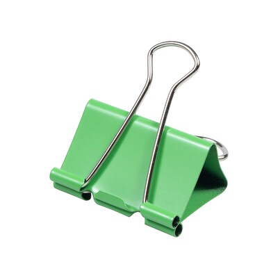 JAM Paper® Binder Clips, Large, 41mm, Green Binderclips, 12/pack (340BCgr)