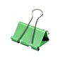 JAM Paper® Binder Clips, Large, 41mm, Green Binderclips, 12/pack (340BCgr)