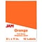 JAM Paper Shipping Labels, Full Page, 8-1/2 x 11 Sticker Paper, Orange, 10/Pack (337628612)