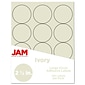 JAM Paper Round Label Sticker Seals, 2.5" Diameter, Ivory, 12 Labels/Sheet, 10 Sheets/Pack (147628590)