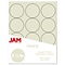 JAM Paper Round Label Sticker Seals, 2.5 Diameter, Ivory, 12 Labels/Sheet, 10 Sheets/Pack (14762859